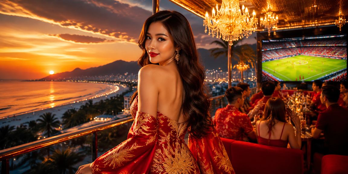 Người hâm mộ bóng đá tại bãi biển Đà Nẵng theo dõi kèo cược trực tuyến trên điện thoại